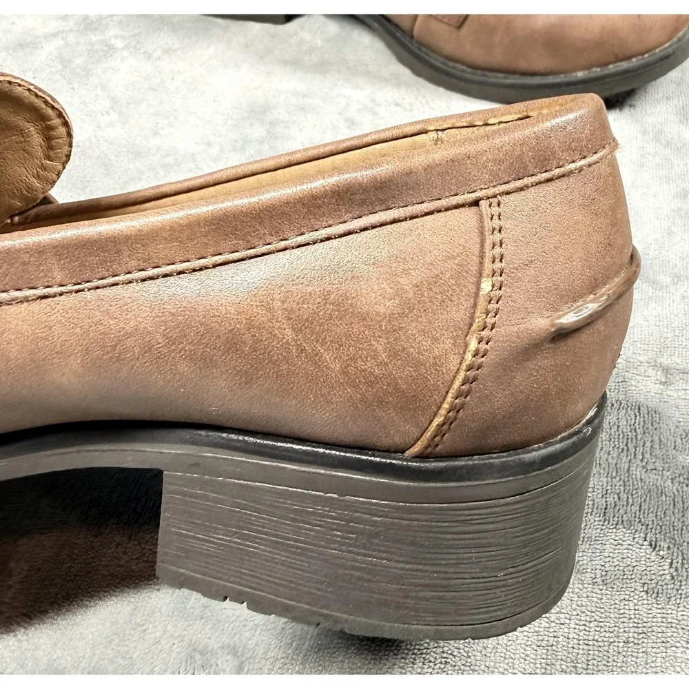 Baretraps Shoes Womens Size‎ 8 Brown Oliva Loafer Slip On Comfort Workwear